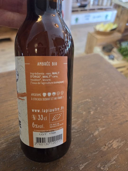 LA PIAUTRE AMBREE BIO 6° 33CL