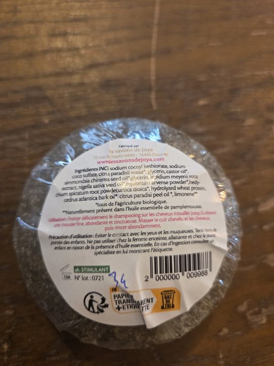 SHAMPOING SOLIDE LE SENSIBLE JOYA 80GR