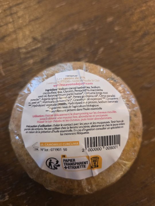SHAMPOING CAMOMILLE - CURCUMA BLONDS ET CHATAINS JOYA 80GR