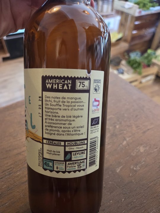 SOUFFLE TROPICAL BLANCHE BRASSERIE DU VIEUX SINGE 75CL