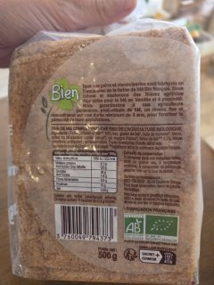 PAIN DE MIE COMPLET BIEN 500GR