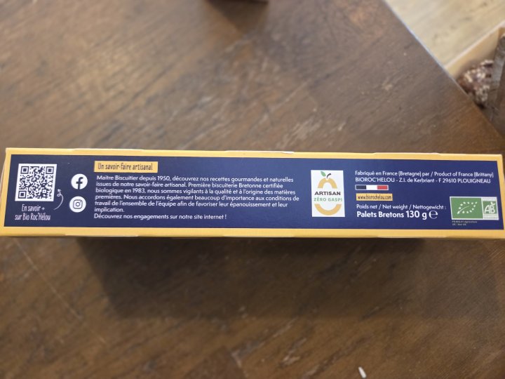 PALETS BRETONS PUR BEURRE PAR 8 ROC HELOU 130GR