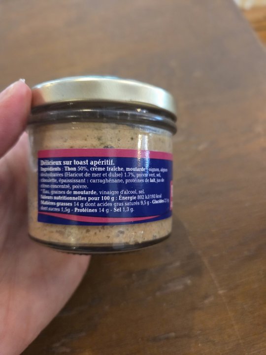 RILLETTES DE THON AUX ALGUES BRETAGNE OCEAN 100G 