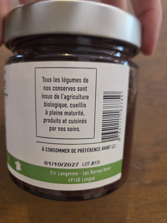 CONFITURE FRAISE LANGEVINE 430GR