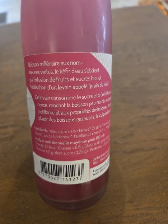 KEFIR AL FRE D CASSIS ROMARIN 75CL CONSIGNE 0,50€