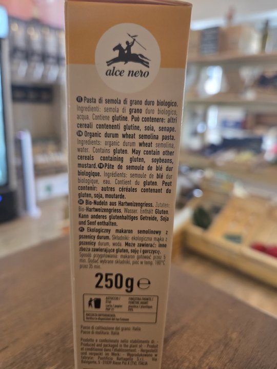 PATE LASAGNE ALCE NERO 250GR