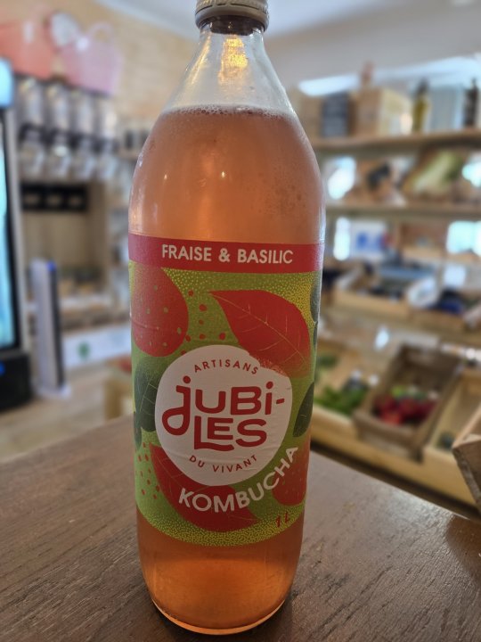 KOMBUCHA FRAISE BASILIC JUBILES 1L