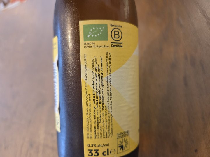 BIERE BLONDE SANS ALCOOL BRASSERIE PARALLELE 33CL