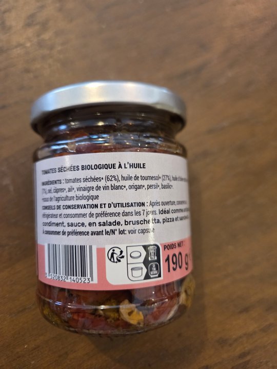 TOMATES SECHEES A L'HUILE PHILIA 190GR