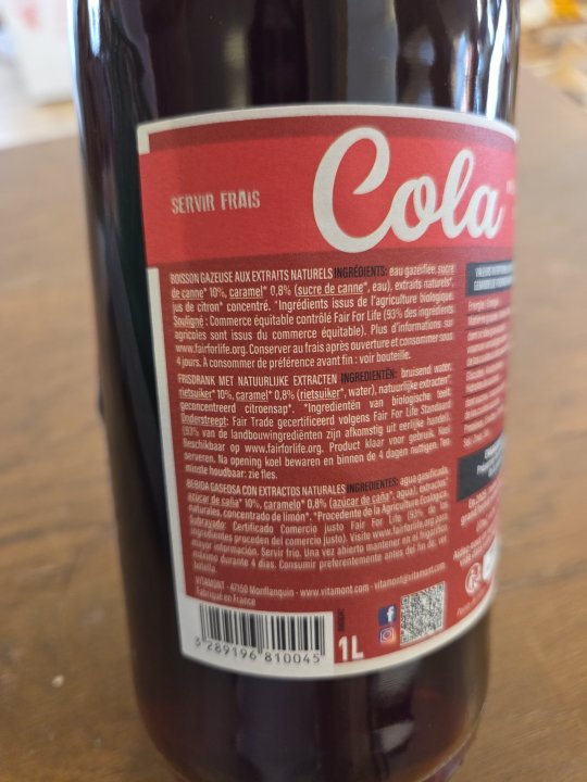 COLA MAX HAVELAAR VITAMONT 1L