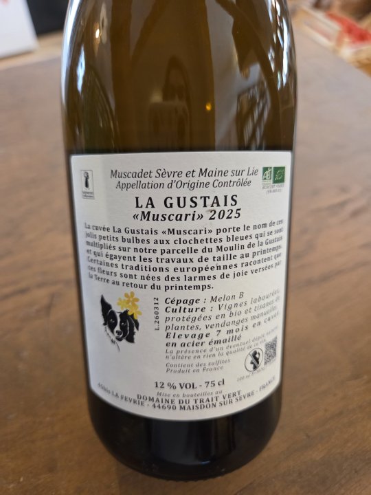 MUSCADET LA GUSTAIS DOMAINE DU TRAIT VERT