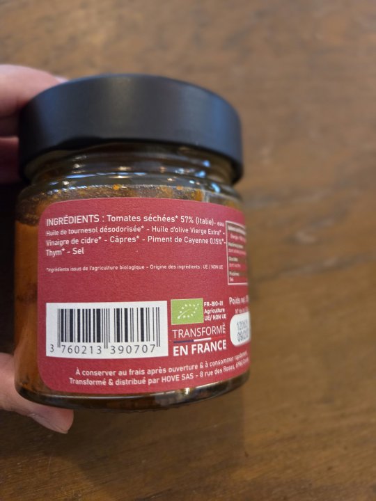 TARTINADES TOMATES SECHEES LE TEMPS DES OLIVIERS 200GR