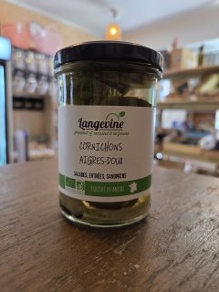 PICKLES CORNICHONS AIGRE DOUX 21CL LANGEVINE
