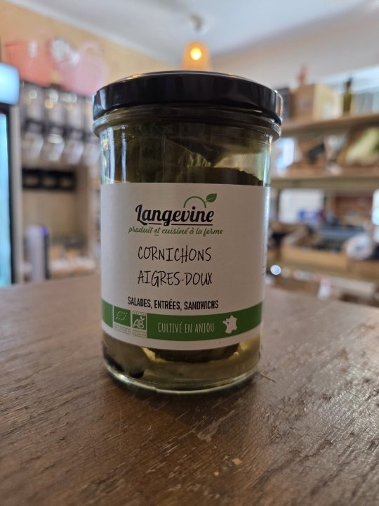 PICKLES CORNICHONS AIGRE DOUX 21CL LANGEVINE