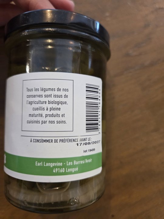PICKLES CORNICHONS AIGRE DOUX 21CL LANGEVINE
