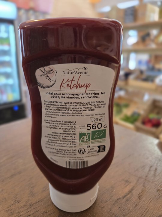 KETCHUP TOMATE NATUR AVENIR 560GR