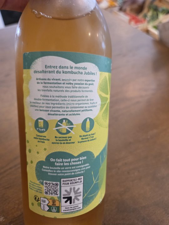 KOMBUCHA CITRON VERT MENTHE JUBILES 1L
