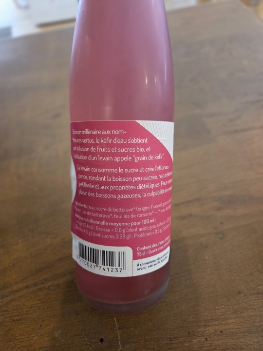 KEFIR AL FRE D CASSIS ROMARIN 75CL CONSIGNE 0,50€