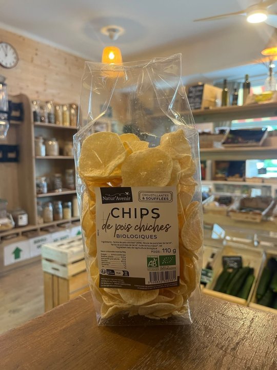 CHIPS DE POIS CHICHE NATUR AVENIR 110GR