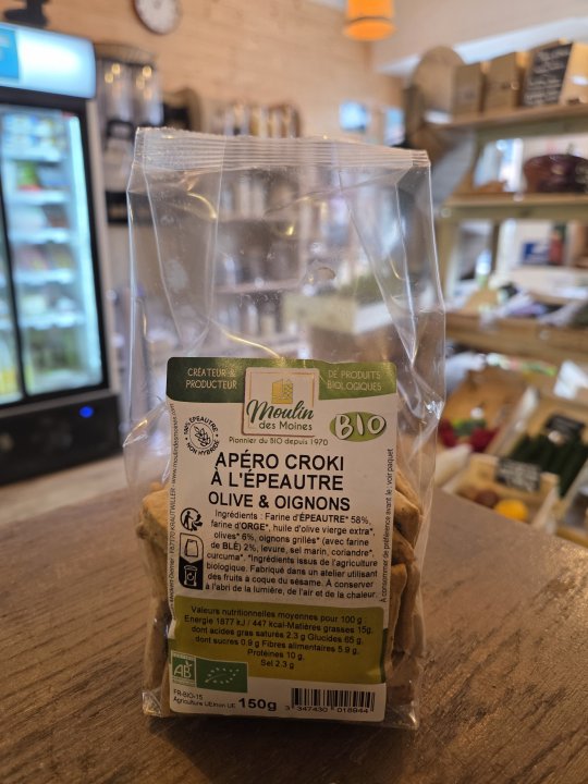 CROKI D'EPEAUTRE OIGNONS ET OLIVES 150GR MOULIN DES MOINES