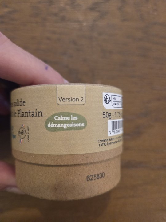 CREME SOLIDE MACERAT PLANTAIN COMME AVANT 50GR