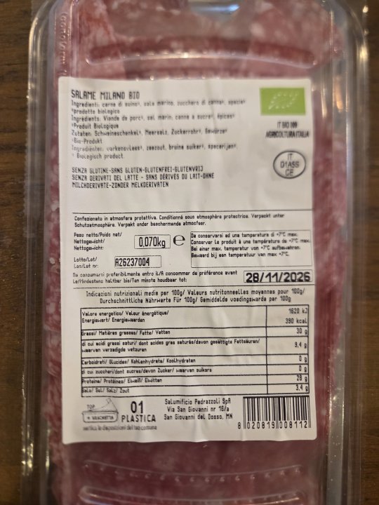 SALAMI MILANO PRIMA VERA 70GR