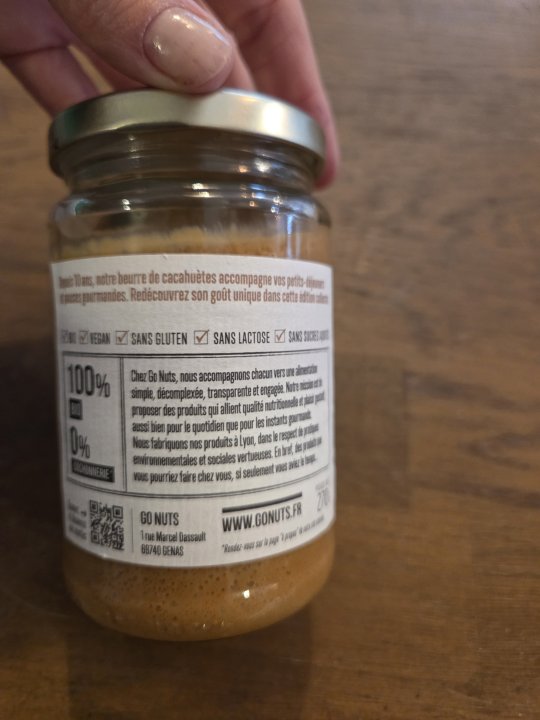 BEURRE DE CACAHUETES GO NUTS 270GR