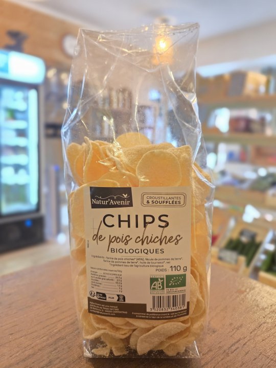 CHIPS DE POIS CHICHE NATUR AVENIR 110GR