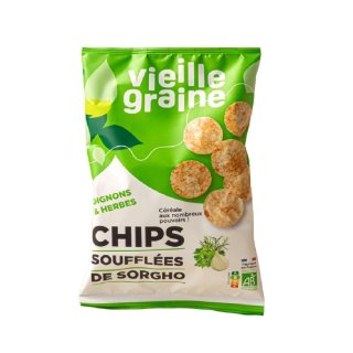 CHIPS SOUFFLEES SORGHO OIGNON ET HERBES VIEILLE GRAINE 60GR
