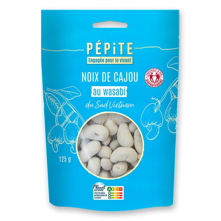 NOIX DE CAJOU WASABI PEPITE 125GR