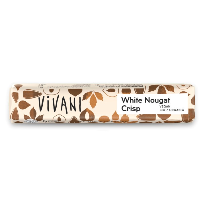 BARRE CHOCOLAT BLANC NOUGAT CRIPS LAIT DE RIZ VIVANI 35GR