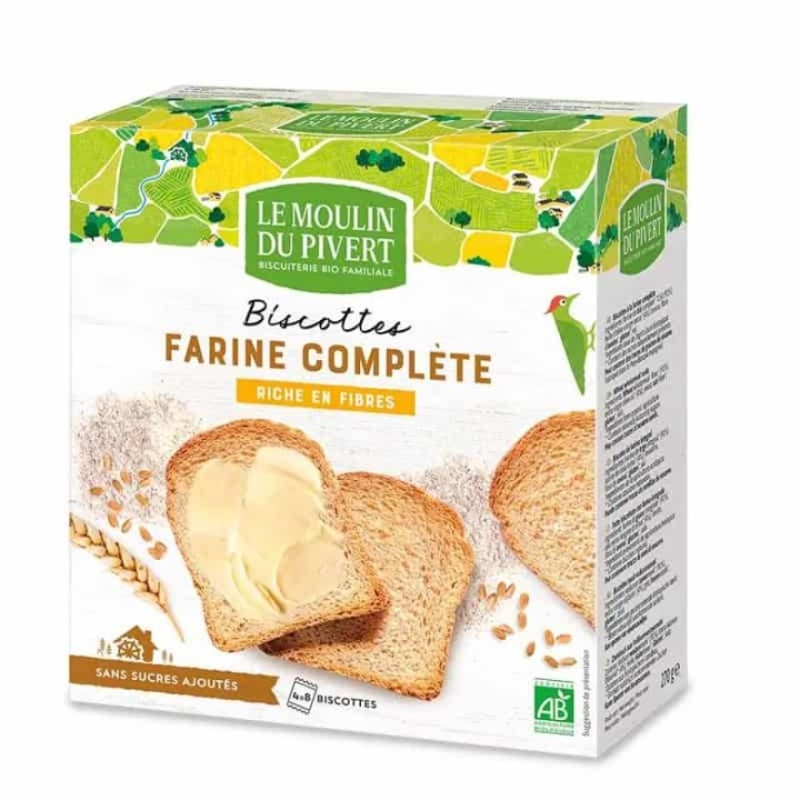 BISCOTTE COMPLETE A L'HUILE D'OLIVE MOULIN DU PIVERT