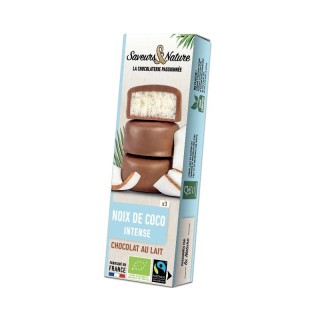 BOUCHEES NOIX DE COCO CHOC LAIT SAVEURS ET NAT 3X15GR