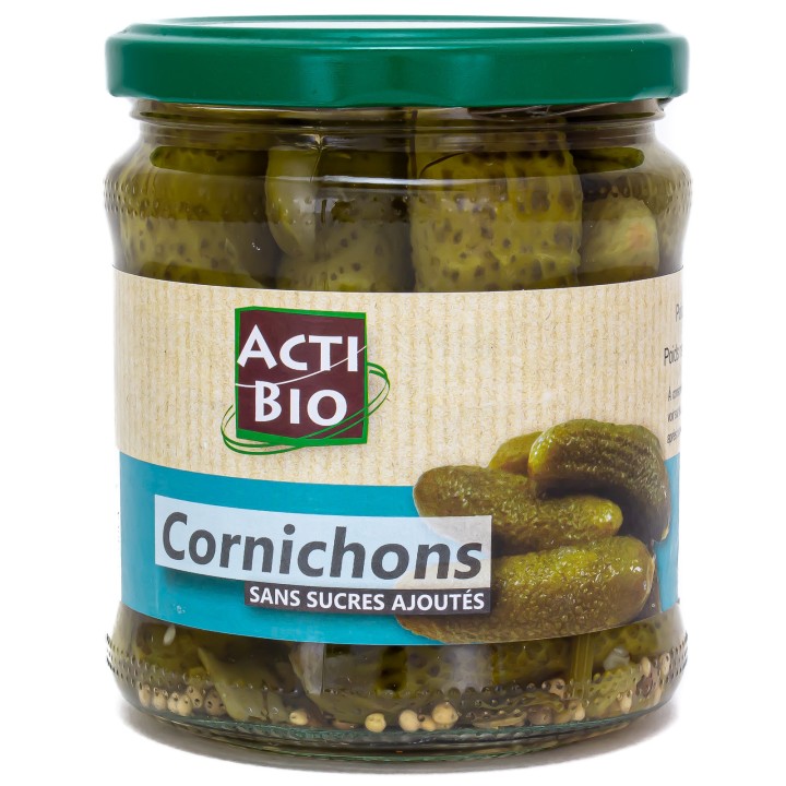 CORNICHONS SANS SUCRE AJOUTE ACTIBIO 330GR