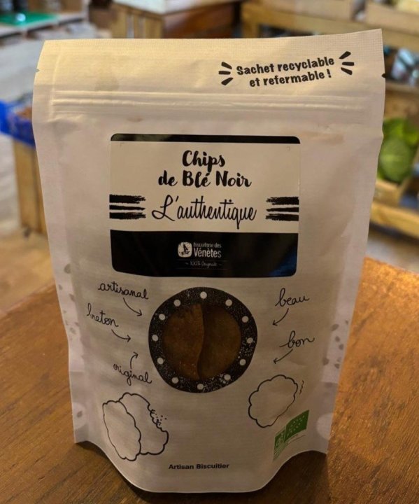 CHIPS BLE NOIR SARRASIN BISCUITERIE 100GR