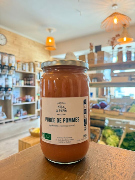 PUREE DE POMME FERME BELE ET PEPIN 750G
