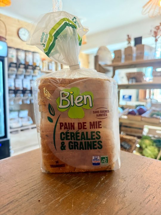 PAIN DE MIE CEREALES BIEN 500GR