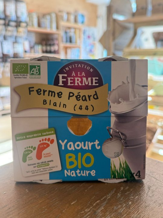 YAOURT NATURE INVITATION A LA FERME 4X125GR