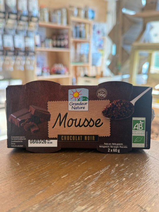 MOUSSE CHOCOLAT NOIR GRANDEUR NATURE 60GR X2