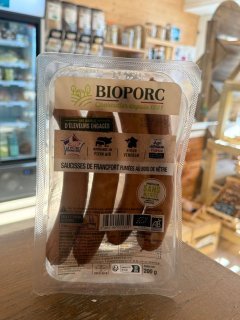 SAUCISSE FRANCFORT 4PIECES BIOPORC 200GR