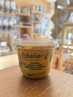 HOUMOUS LENTILLE JAUNE GINGEMBRE CITRONNELLE ET CARDAMOME L'ATELIER V