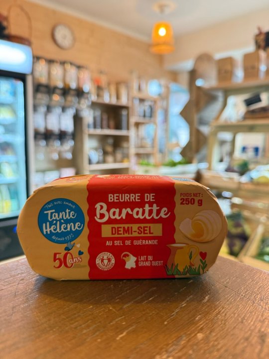 BEURRE BARATTE MOULE DEMI SEL TANTE HELENE 250GR