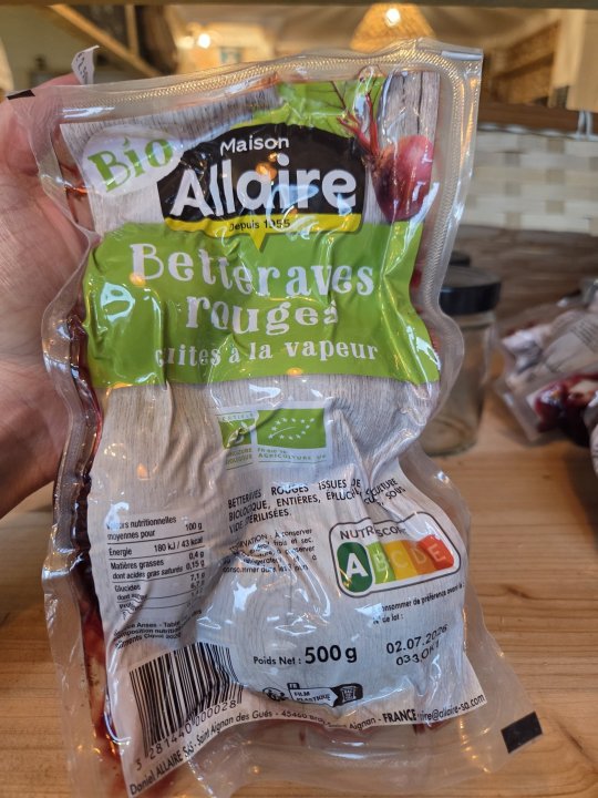 BETTERAVES CUITES S/VIDE ALLAIRE 500GR
