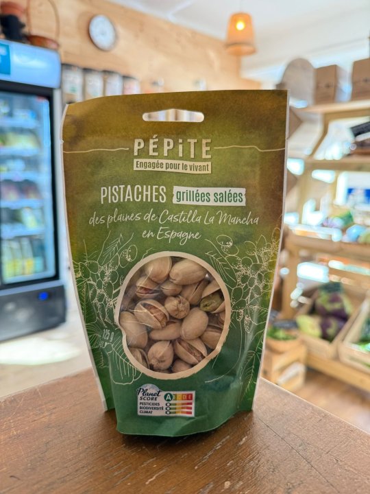 PISTACHES COQUES GRILLES SALEES 125GR PEPITE