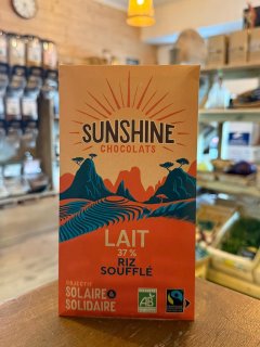 TABLETTE LAIT 37% RIZ SOUFFLE SUNSHINE