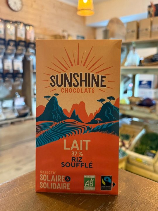 TABLETTE LAIT 37% RIZ SOUFFLE SUNSHINE