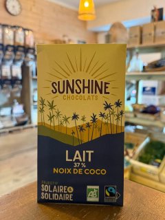 TABLETTE LAIT 37% NOIX DE COCO SUNSHINE