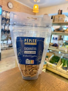 CACAHUETES GRILLES SALEES À SEC PEPITE 200GR