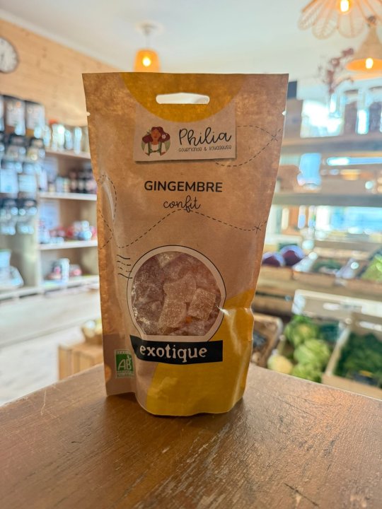 GINGEMBRE CONFIT CUBES PEPITE POUR LE VIVANT 250GR