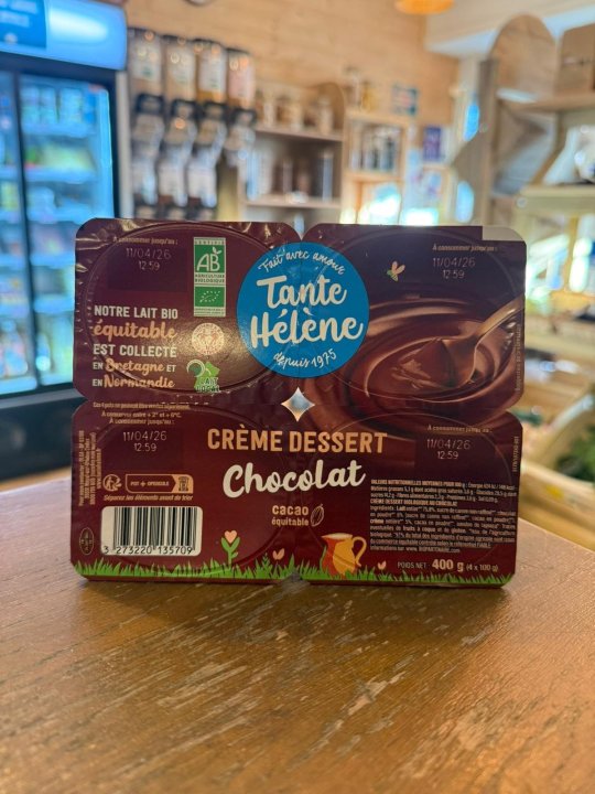 CREME DESSERT CHOCOLAT EQUITABLE TANTE HELENE 4X100GR